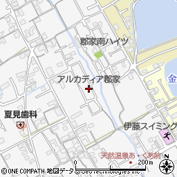 香川県丸亀市郡家町1393-15周辺の地図
