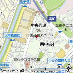 呉市営公園住宅４号館周辺の地図