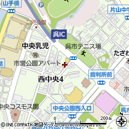 ＨｏｎｄａＣａｒｓ広島呉西中央店周辺の地図