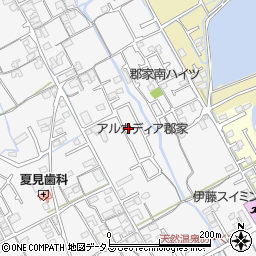 香川県丸亀市郡家町1393-19周辺の地図