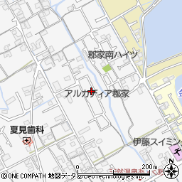 香川県丸亀市郡家町1393-12周辺の地図