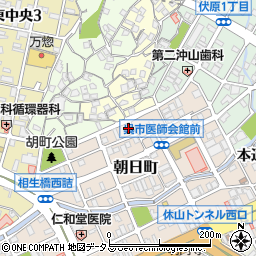 広島県呉市朝日町11-9周辺の地図