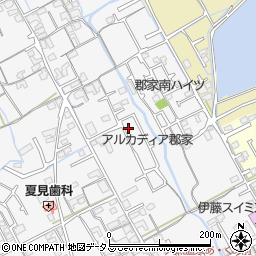 香川県丸亀市郡家町1393-17周辺の地図