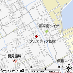 香川県丸亀市郡家町1393-16周辺の地図