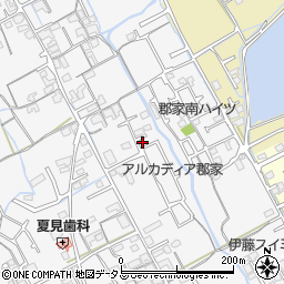 香川県丸亀市郡家町1393-2周辺の地図