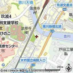 恵川児童公園周辺の地図