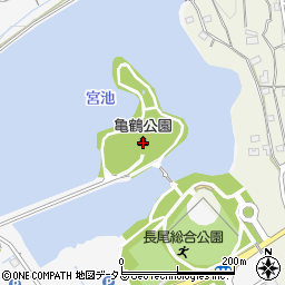 亀鶴公園周辺の地図