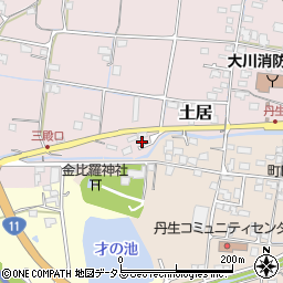香川県東かがわ市土居177周辺の地図