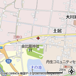 香川県東かがわ市土居184周辺の地図