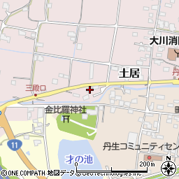 香川県東かがわ市土居185周辺の地図
