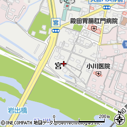 和歌山県岩出市宮周辺の地図