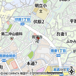 ファミリーマート呉伏原店周辺の地図