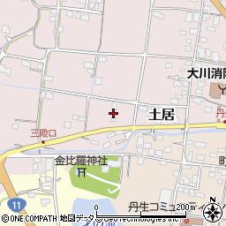 香川県東かがわ市土居186周辺の地図