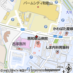 セブンイレブン和歌山パームシティ前店周辺の地図
