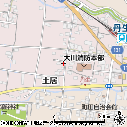香川県東かがわ市土居165周辺の地図