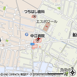 中江病院周辺の地図
