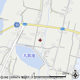 香川県木田郡三木町田中2721周辺の地図