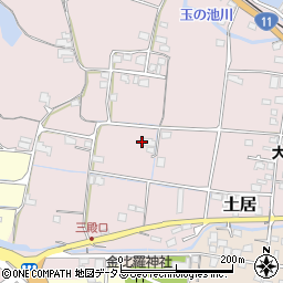 香川県東かがわ市土居258周辺の地図