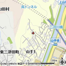 〒737-0814 広島県呉市山手の地図