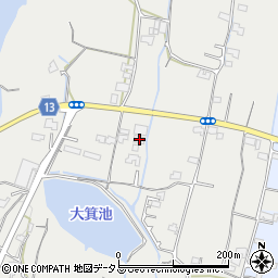 香川県木田郡三木町田中2708周辺の地図