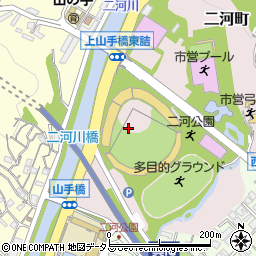 鶴岡一人記念球場周辺の地図