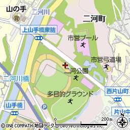 広島県呉市二河町周辺の地図