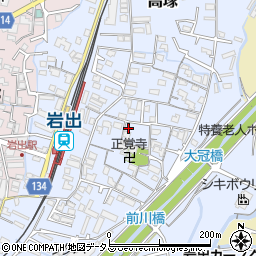 和歌山県岩出市高塚308-2周辺の地図