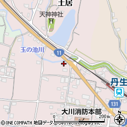 香川県東かがわ市土居128周辺の地図
