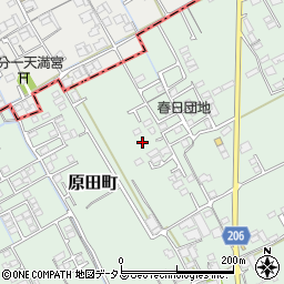香川県善通寺市原田町周辺の地図