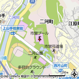 呉市営プール周辺の地図