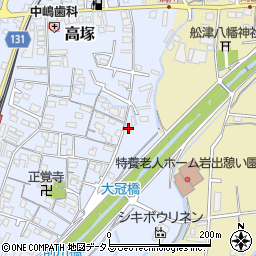 和歌山県岩出市高塚391周辺の地図