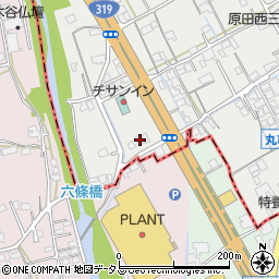 香川県丸亀市原田町1602-1周辺の地図