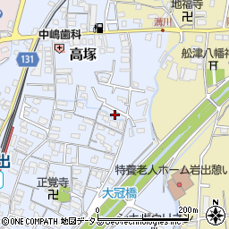 和歌山県岩出市高塚404周辺の地図
