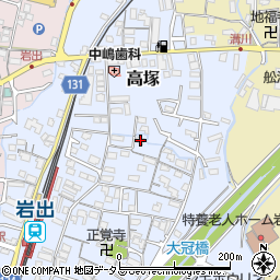 和歌山県岩出市高塚281周辺の地図