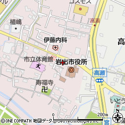 革麺家 岩出店周辺の地図