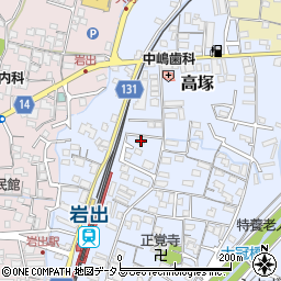 和歌山県岩出市高塚79-2周辺の地図