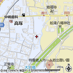 和歌山県岩出市高塚254周辺の地図