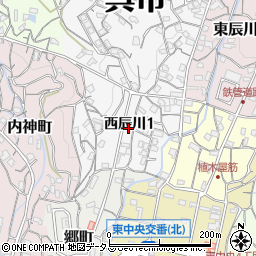 広島県呉市西辰川1丁目周辺の地図