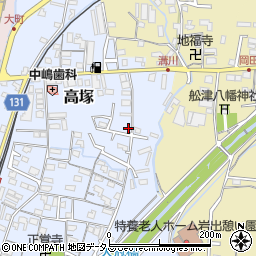 和歌山県岩出市高塚261周辺の地図