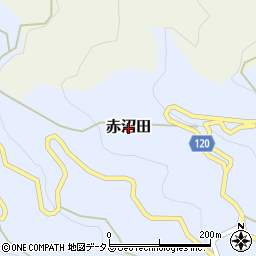 和歌山県紀の川市赤沼田周辺の地図