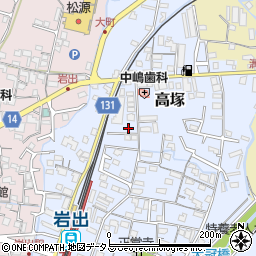 和歌山県岩出市高塚80-5周辺の地図