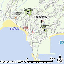 志摩越賀郵便局周辺の地図