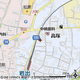 和歌山県岩出市高塚88-3周辺の地図