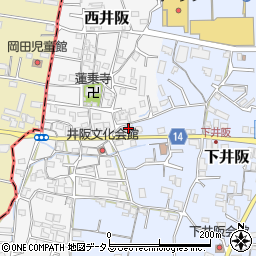 和歌山県紀の川市西井阪165周辺の地図