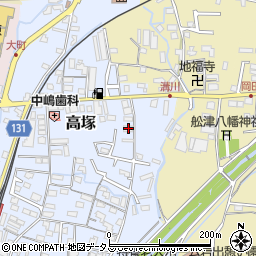 和歌山県岩出市高塚238周辺の地図