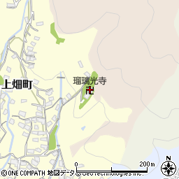 瑠璃光寺周辺の地図