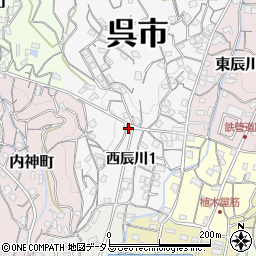 西辰川公園周辺の地図