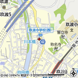 玖波６自治会集会所周辺の地図