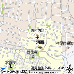 西村内科医院周辺の地図