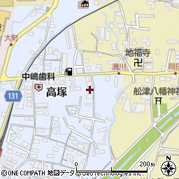 和歌山県岩出市高塚237周辺の地図